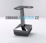 Nerezový držák hranatého madla, 40 x 40 mm, rohový.