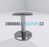 Nerezový držák kulatého madla, pr. 42,4 mm, horní kotvení.