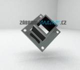 Nerezový držák hranatého madla, 40 x 40 mm.