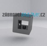 Nerezový držák jeklové výplně 10x10 mm, brus.