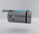 Nerezový držák výplně pro trubku pr. 12 mm, uchycení na sklo,  brus.